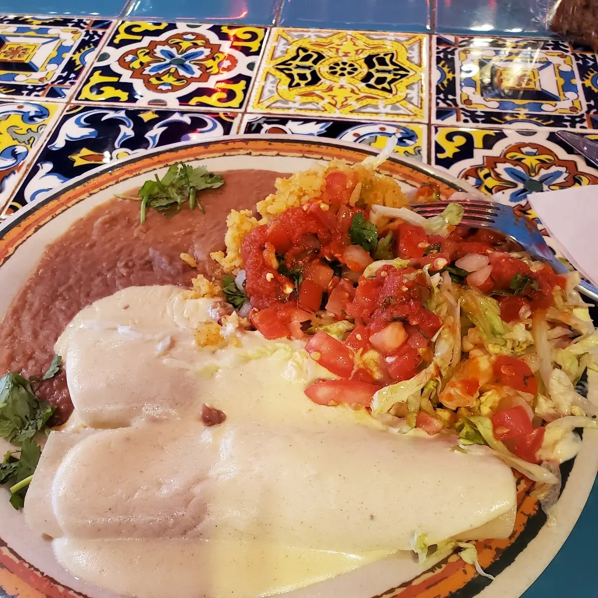 Chicken Enchilada Plate