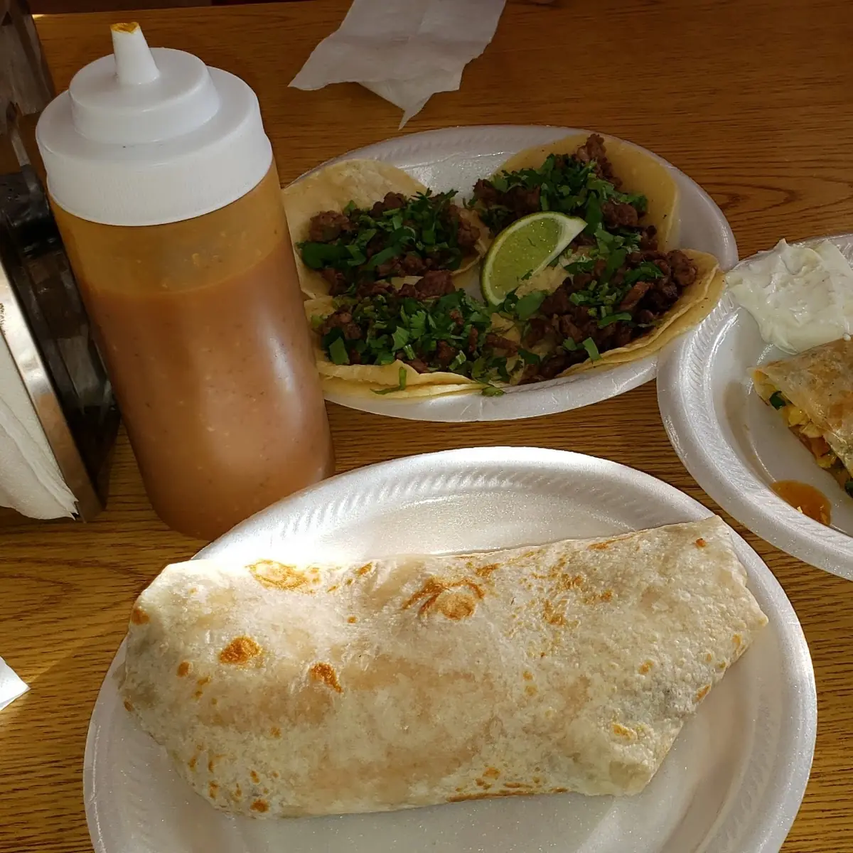 Asada Tacos Asada Burrito Pollo Quesadilla