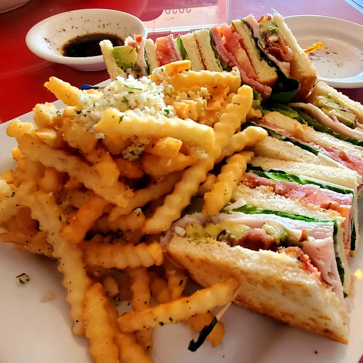 Club Sandwich & Garlic Fries