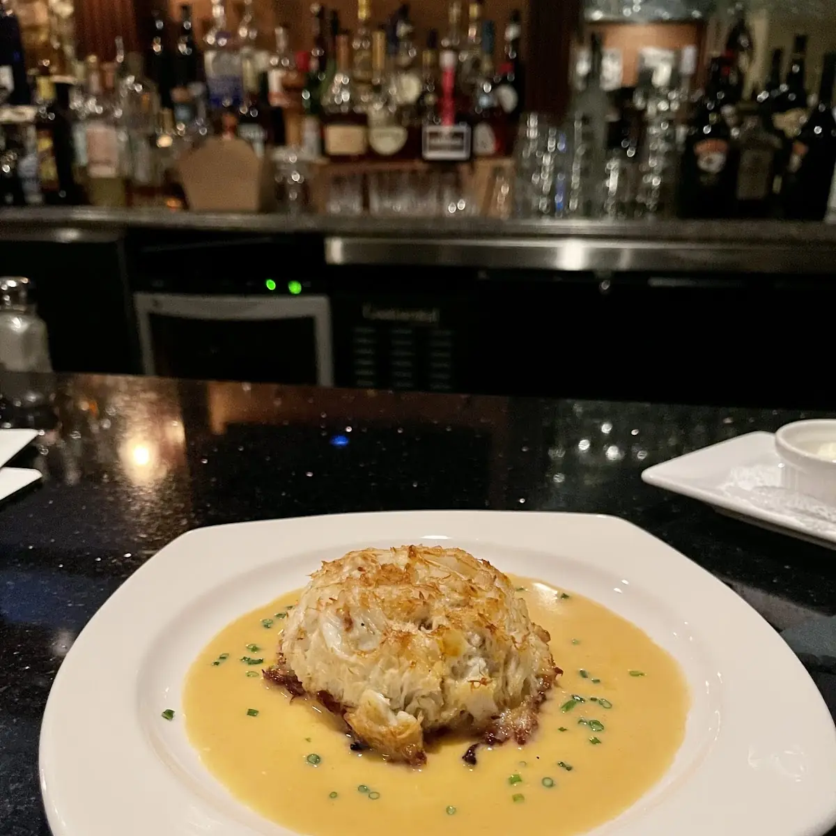 Baked Lump Crab Cake with Lobster Sauce