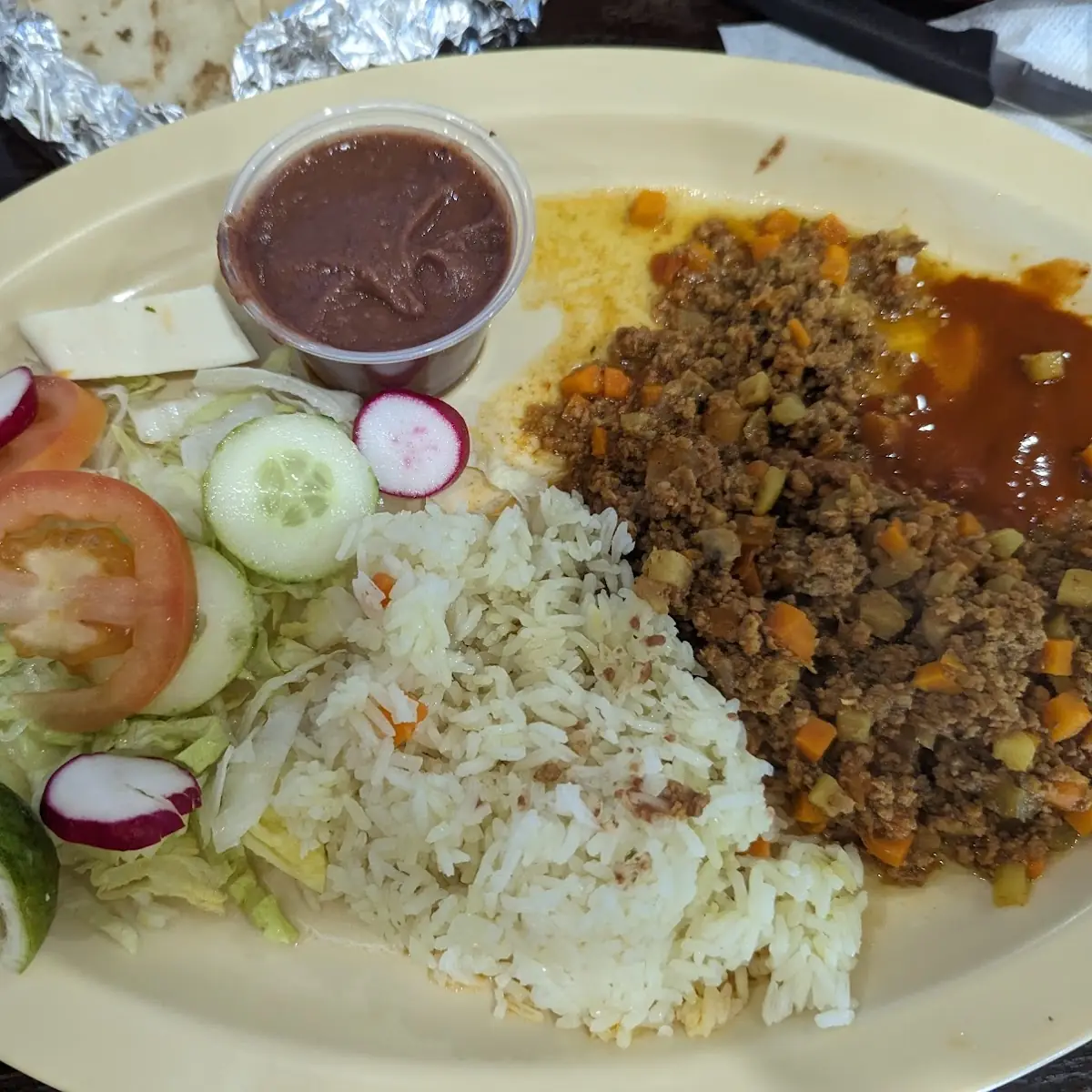 Carne Molida Con Tajadas