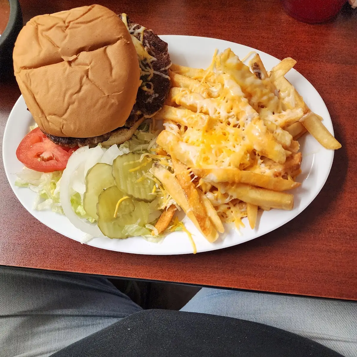 Cheese Burger and Fries