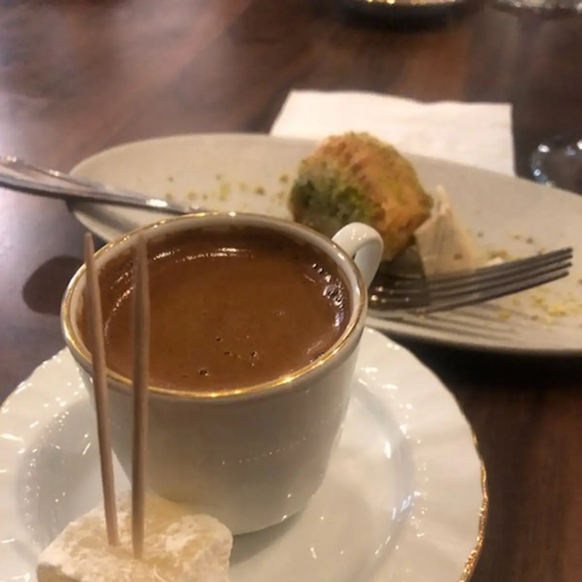 Turkish Coffee with Turkish Delight