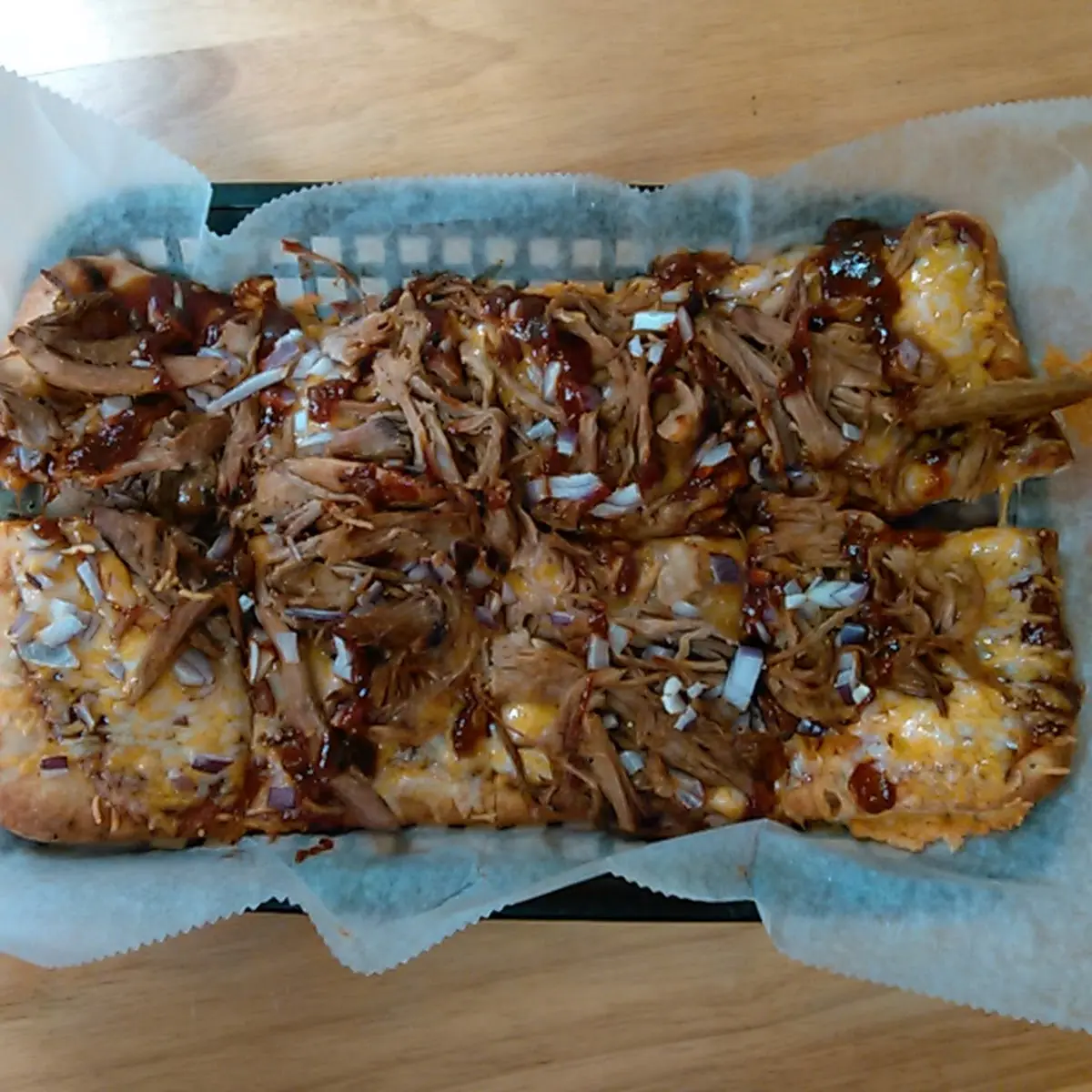 Pulled Pork BBQ Flatbread Pizza