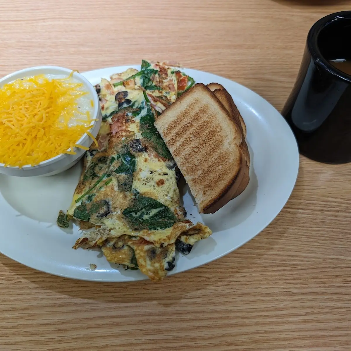 Greek Omelette and Grits