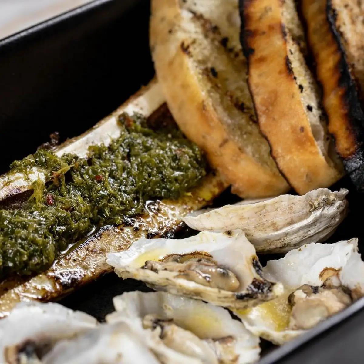 Roasted Bone Marrow & Oysters