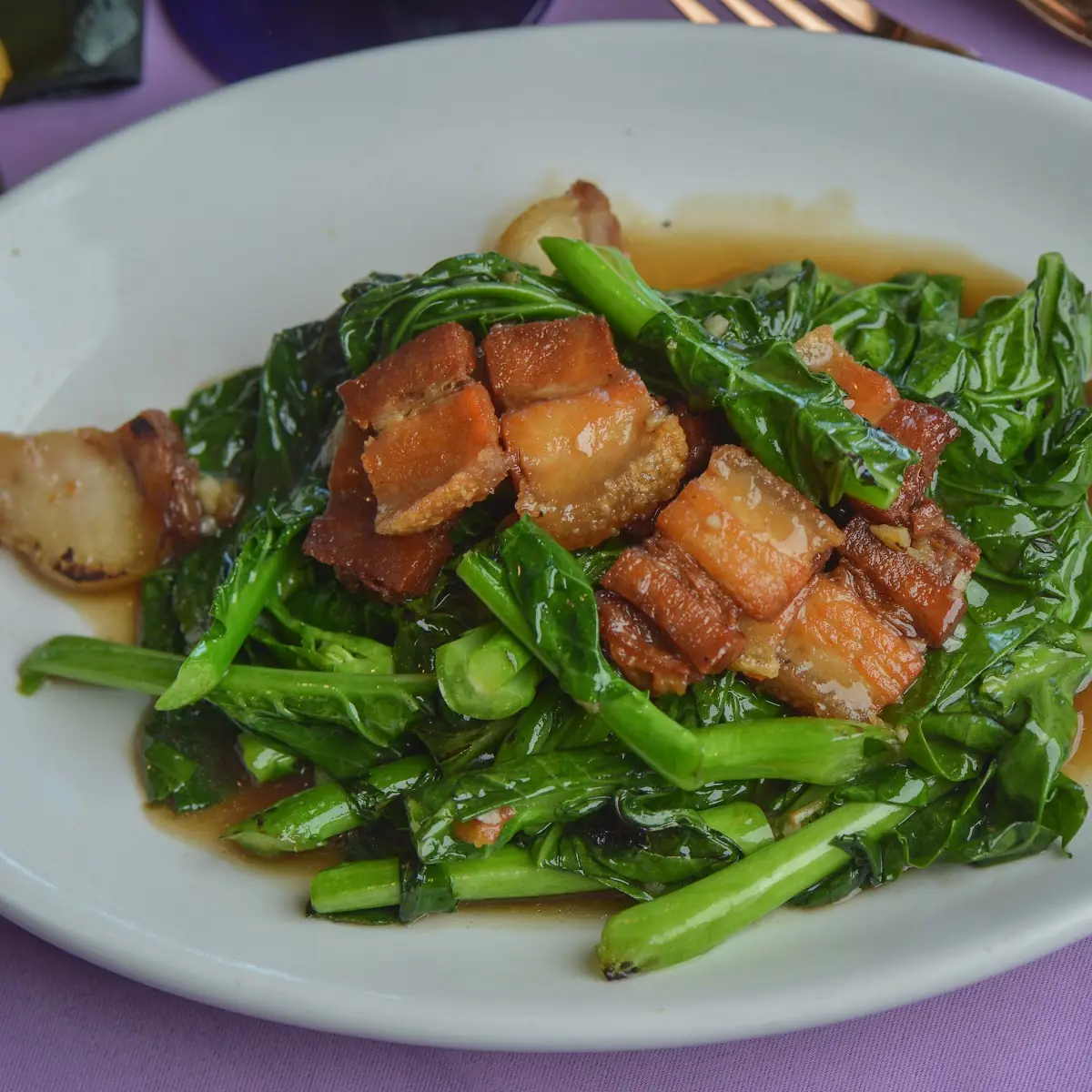 Pad Kana Moo Krob Pork Belly