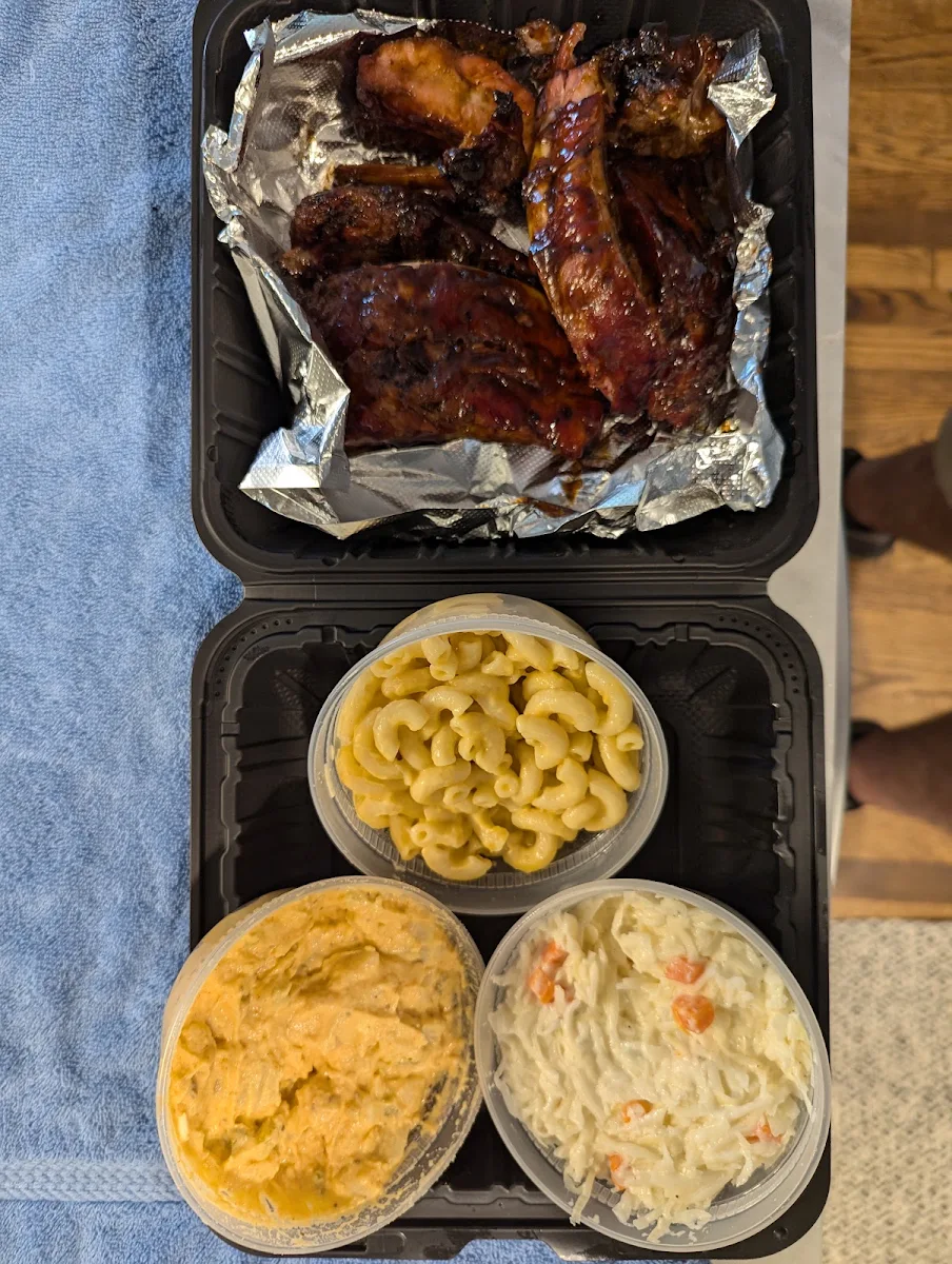 1 2 Ribs Mac Slaw Potato Salad