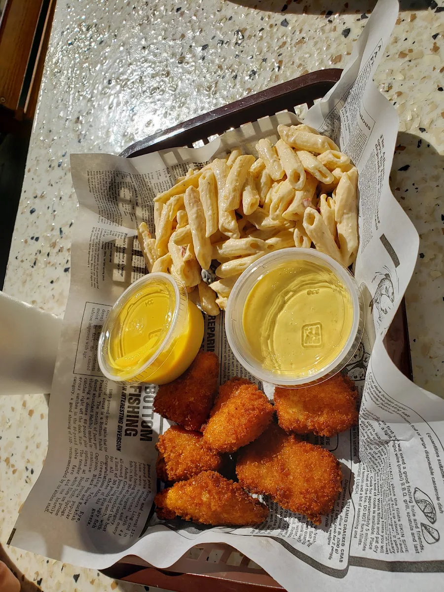 Fish Bites and Pasta Salad