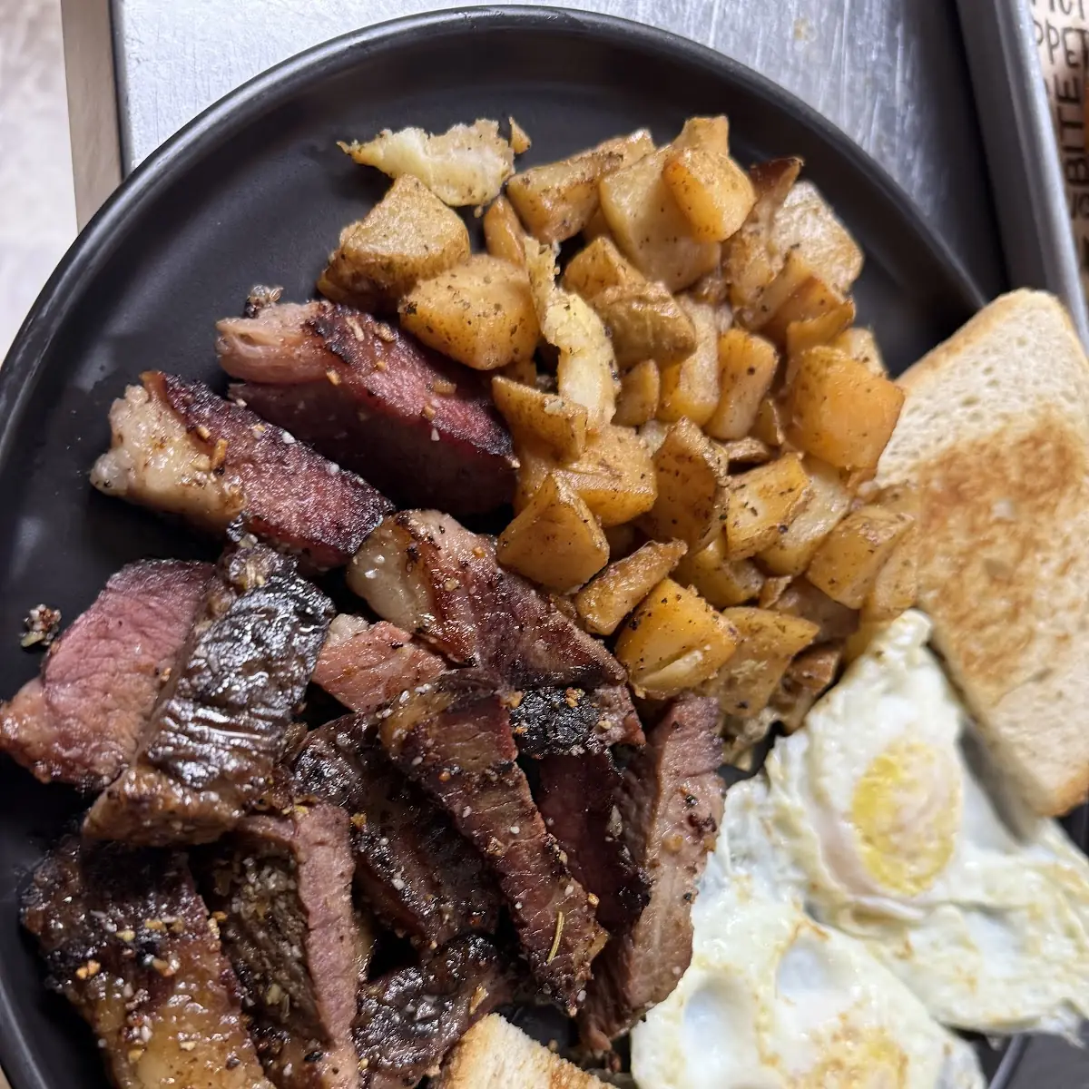Sirloin Steak and Eggs