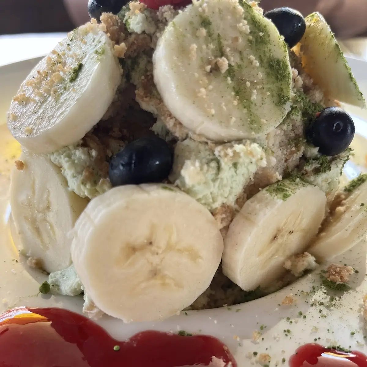 Green Tea Bread Pudding