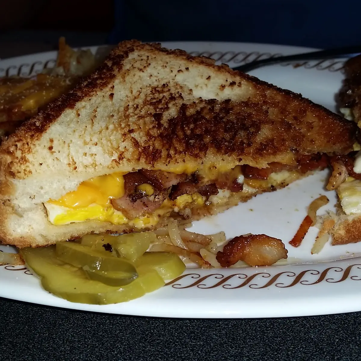 Grilled Bacon Egg and Cheese Sandwich