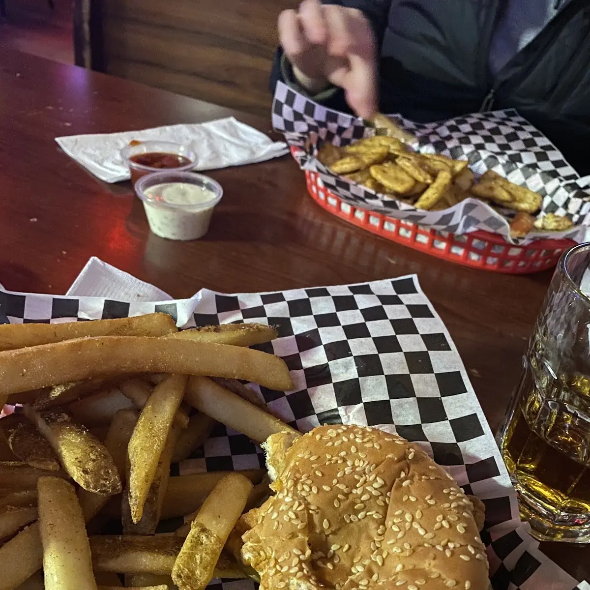 Chicken Burger and Fries