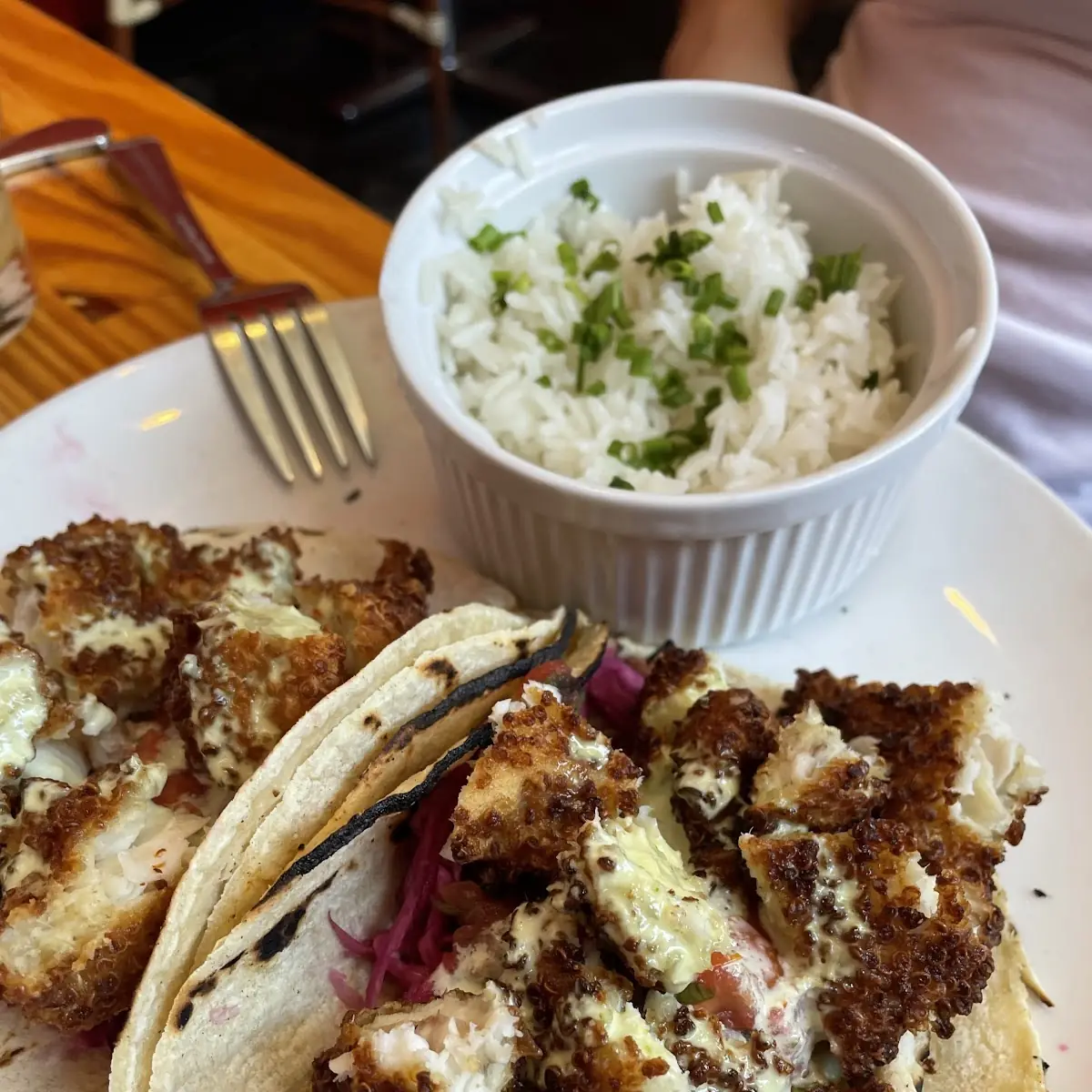 Crispy Quinoa Flounder Tacos