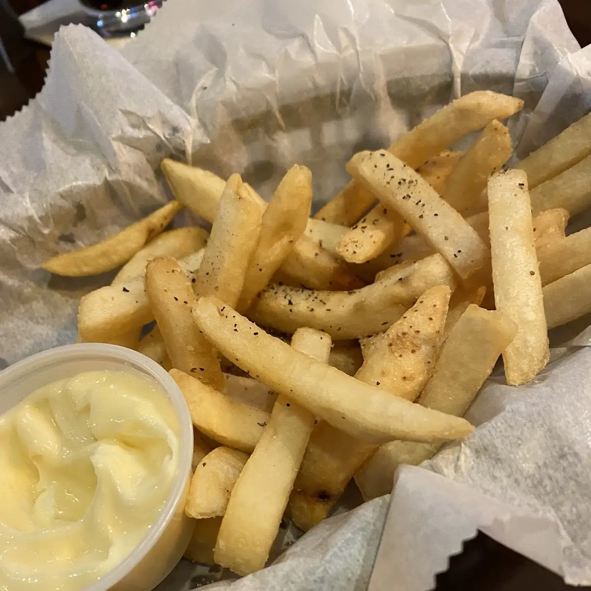 Fries and Blue Cheese Dressing