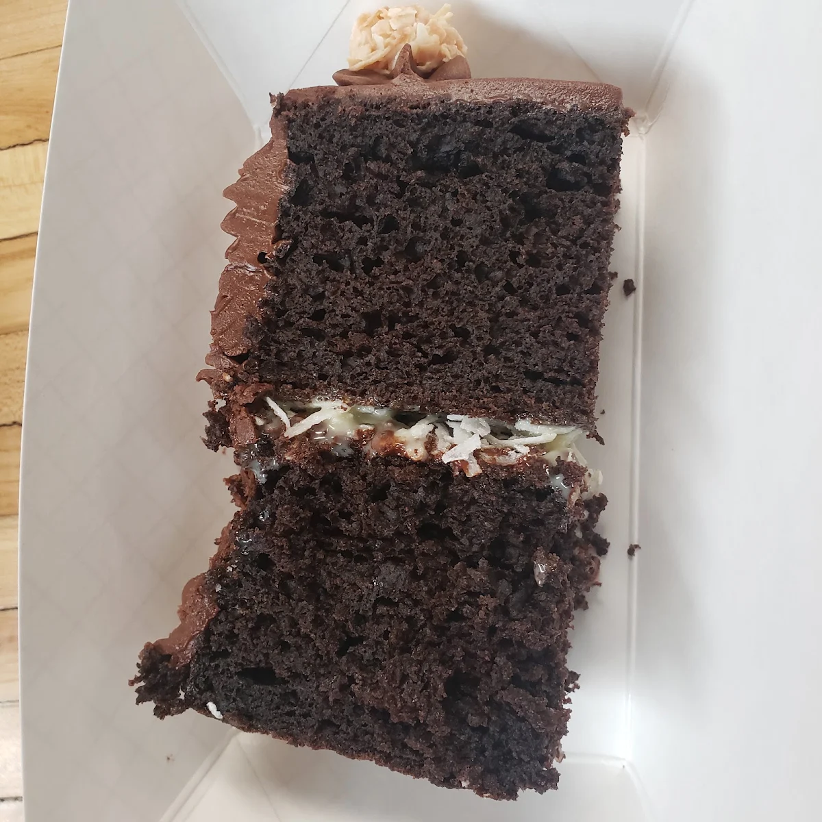 Chocolate Cake with Coconut Macaroon
