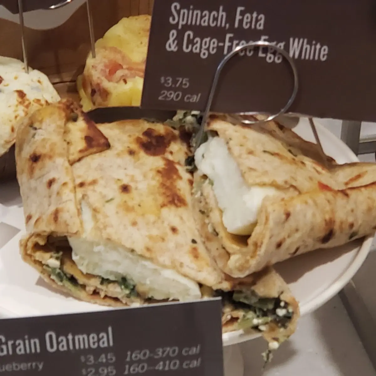 Spinach Feta & Egg White Wrap