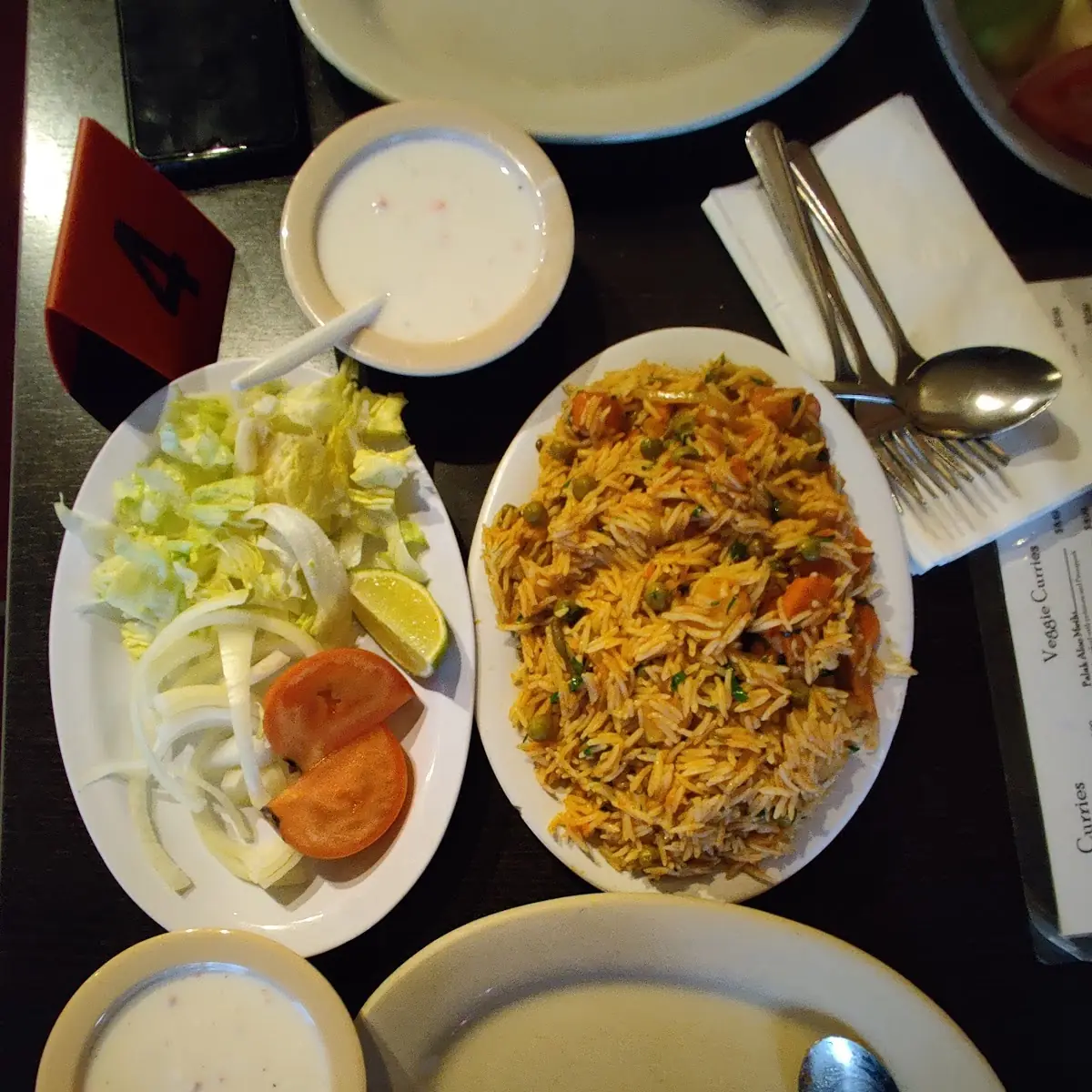 Veg Biryani and Rayta