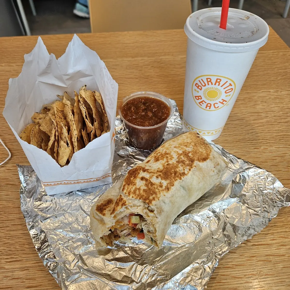 Chicken Burrito with Rice