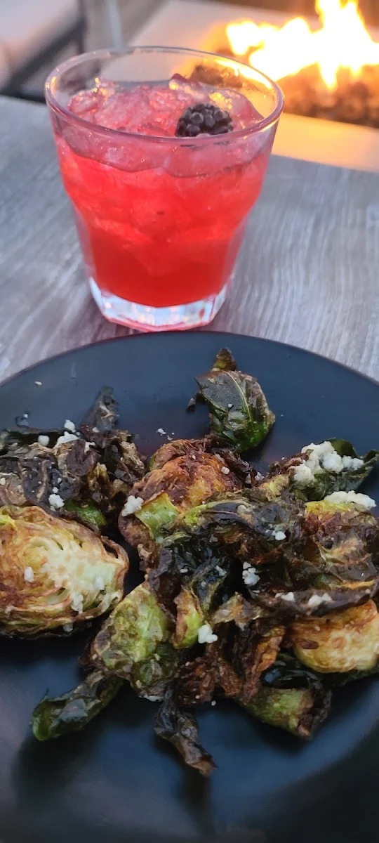 Brussel Sprouts with Blue Cheese Crumble