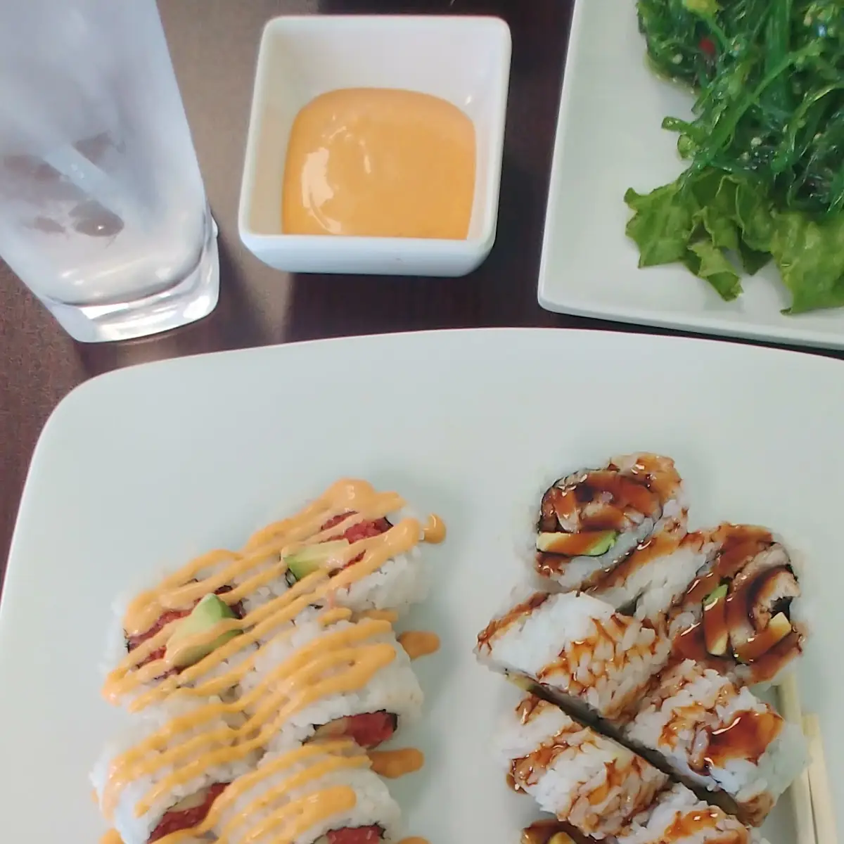 Spicy Tuna Roll and Eel Roll