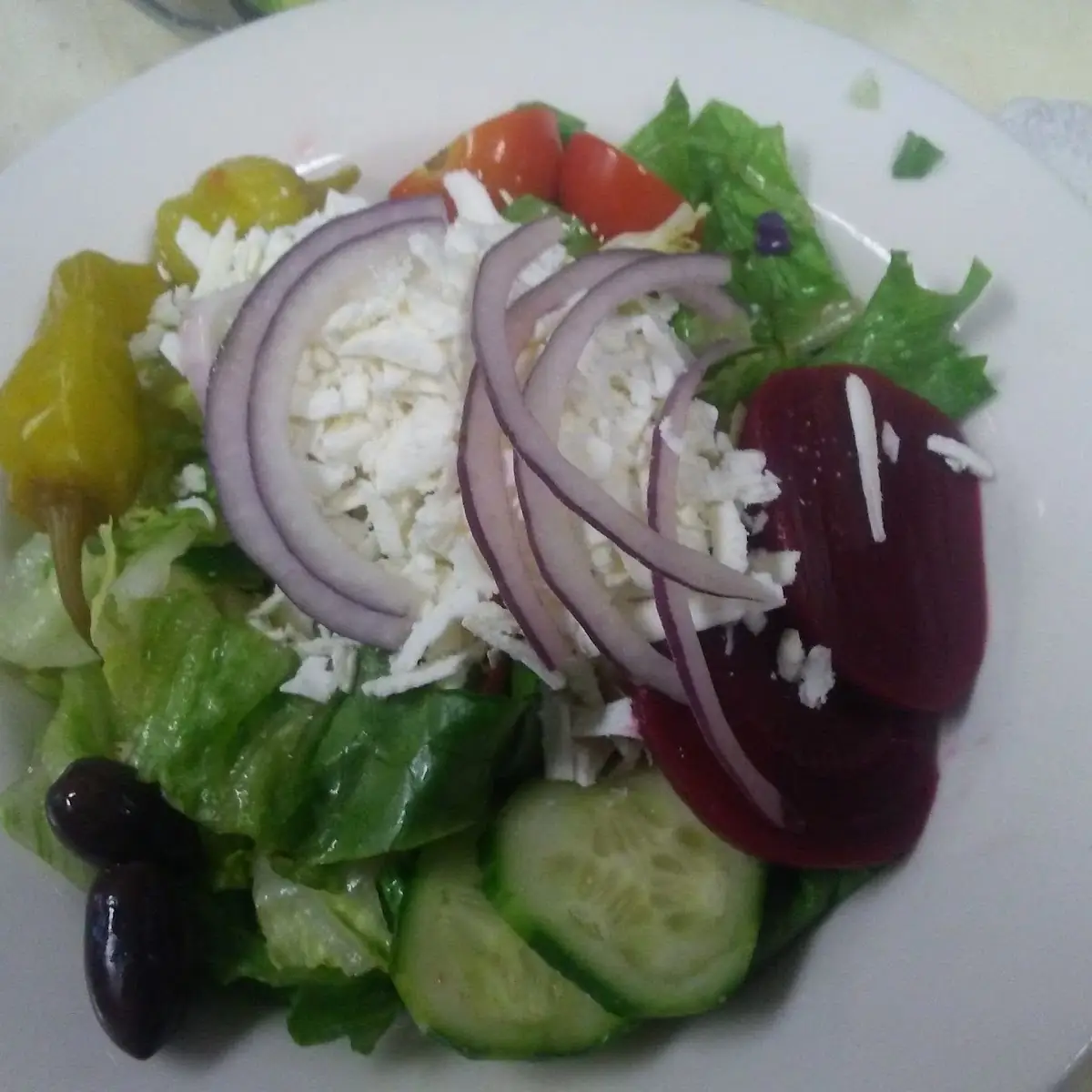 Hummus Greek Salad