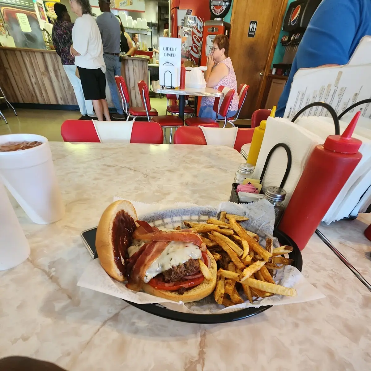 Hickory Bacon Cheeseburger with Fries