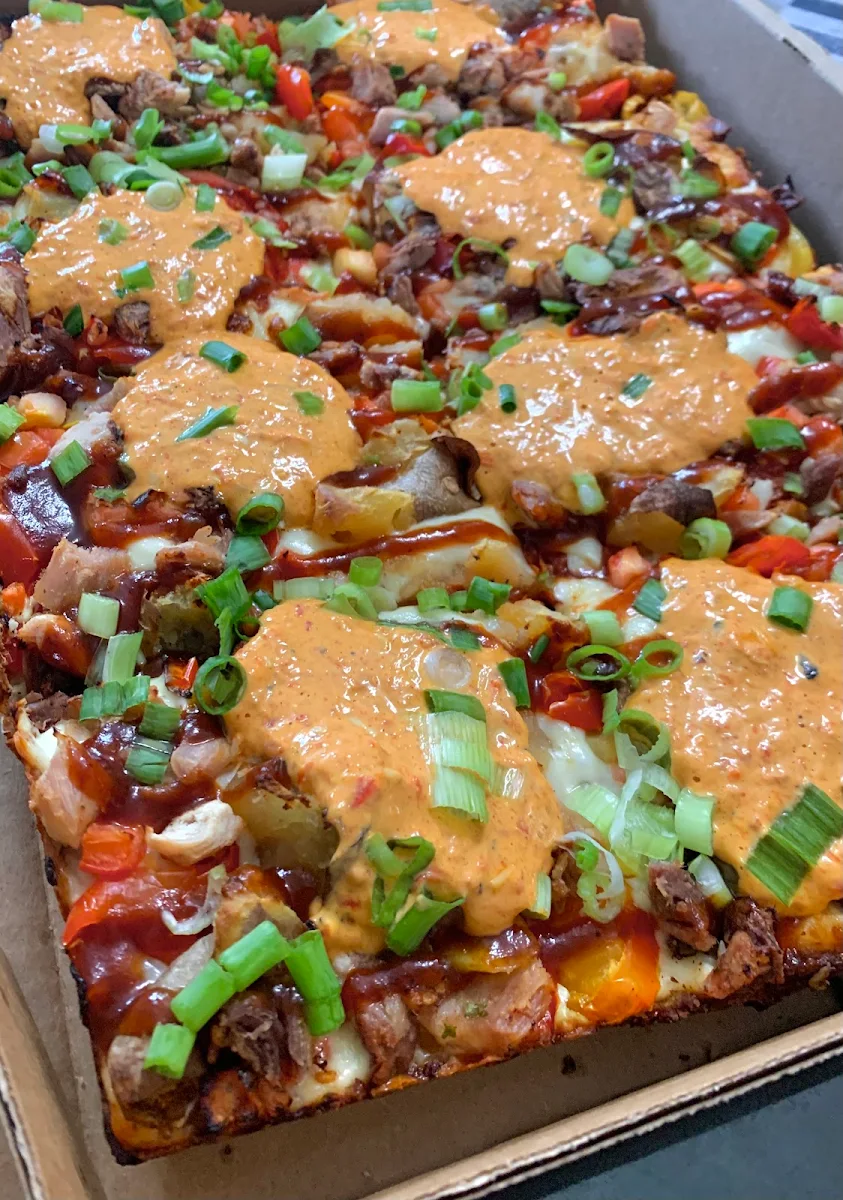 Detroit Pizza BBQ Chicken Pizza