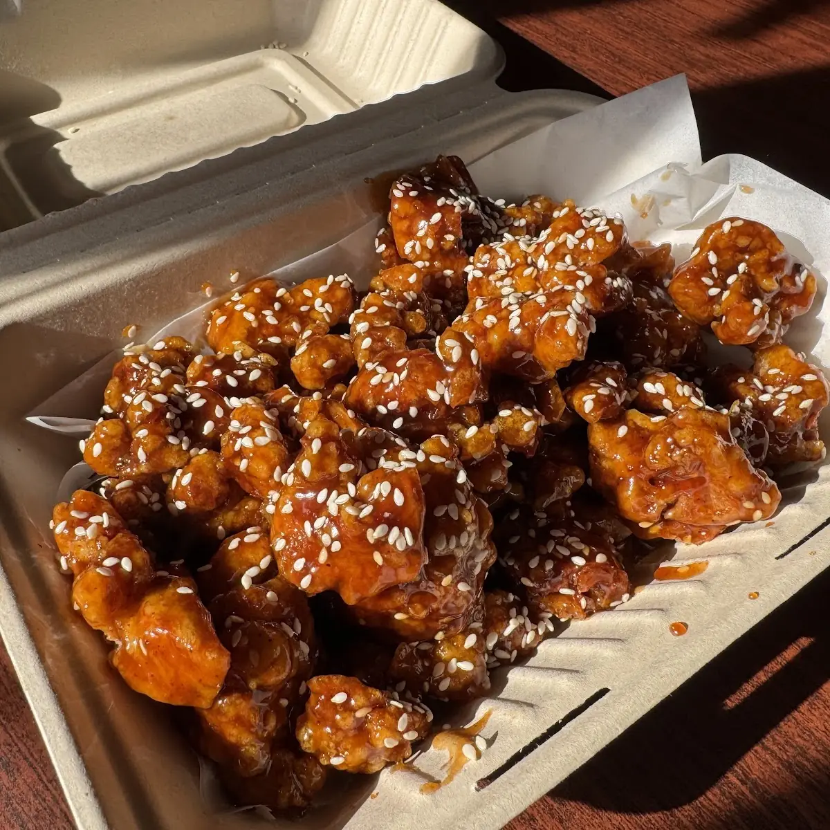 Korean Pop Corn Chicken with Fried Rice