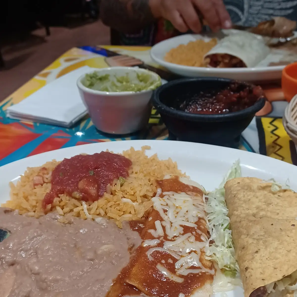 Taco Enchilada Combo Plate