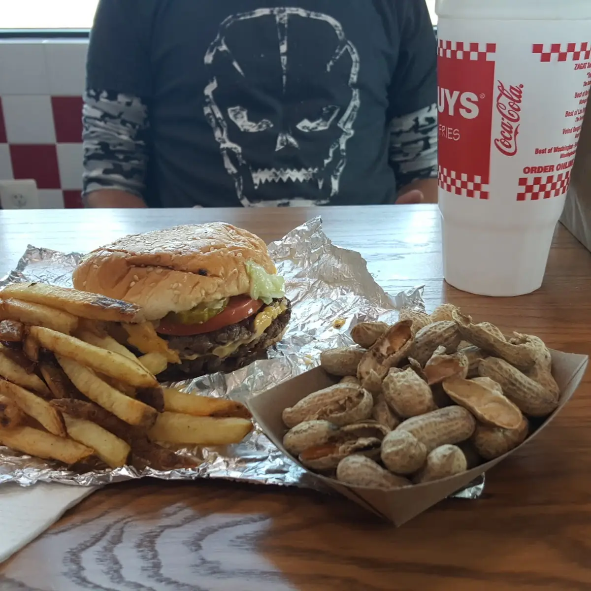 Five Guys Lil Cheese Burger Combo