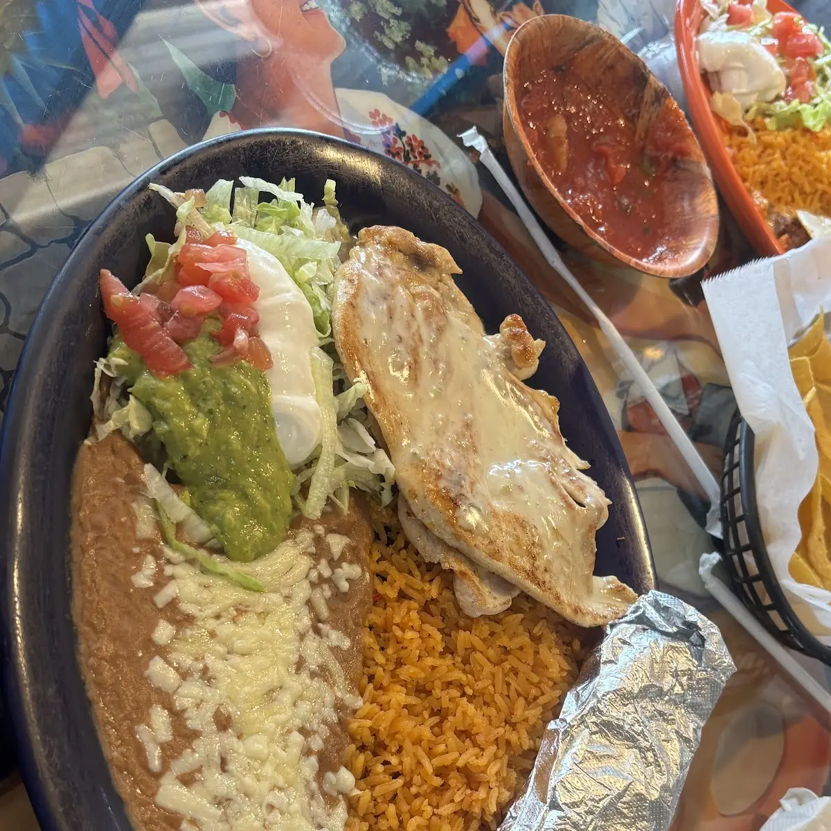 Rice Beans Guacamole Pico De Gallo