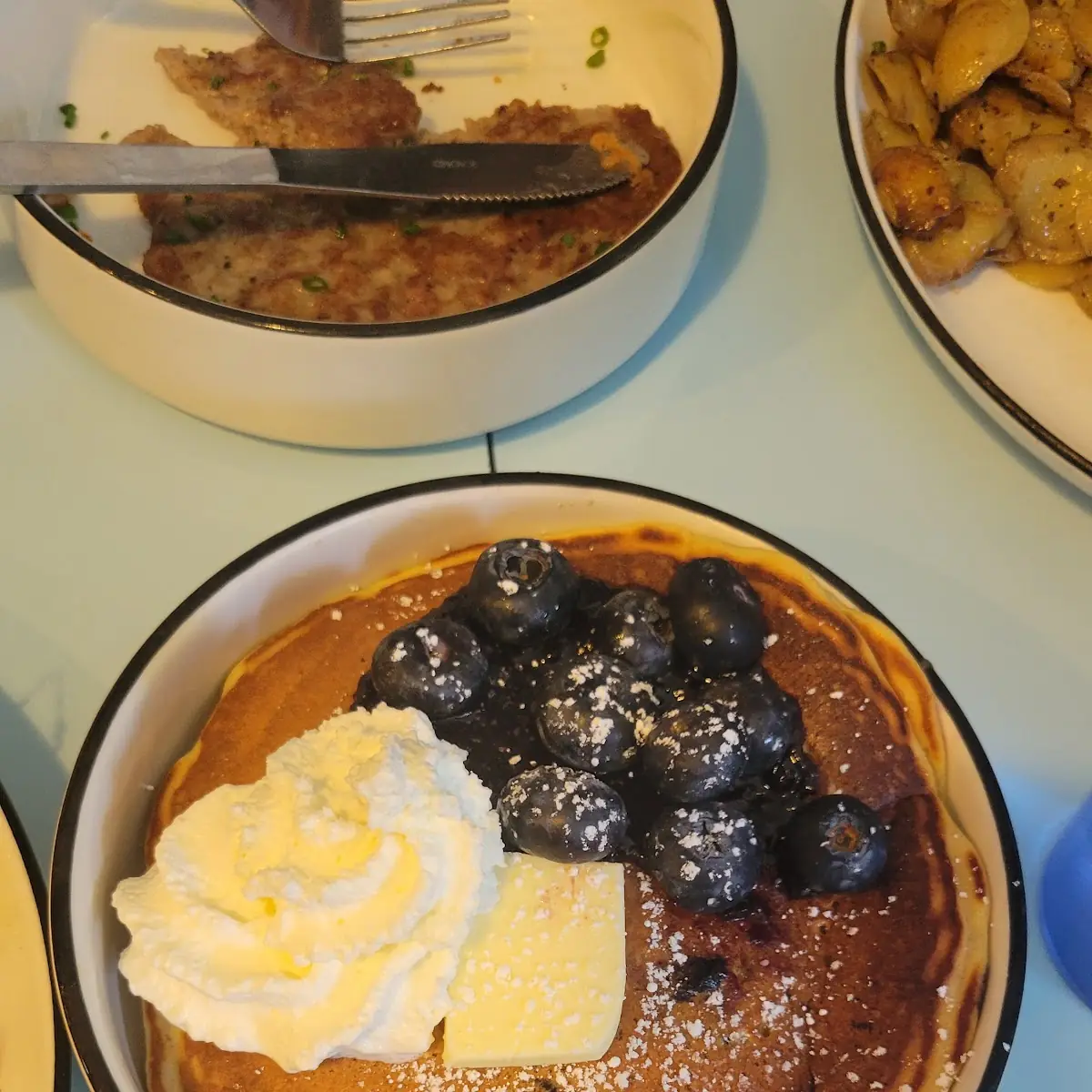 Blueberry Pancake with Whipped Cream