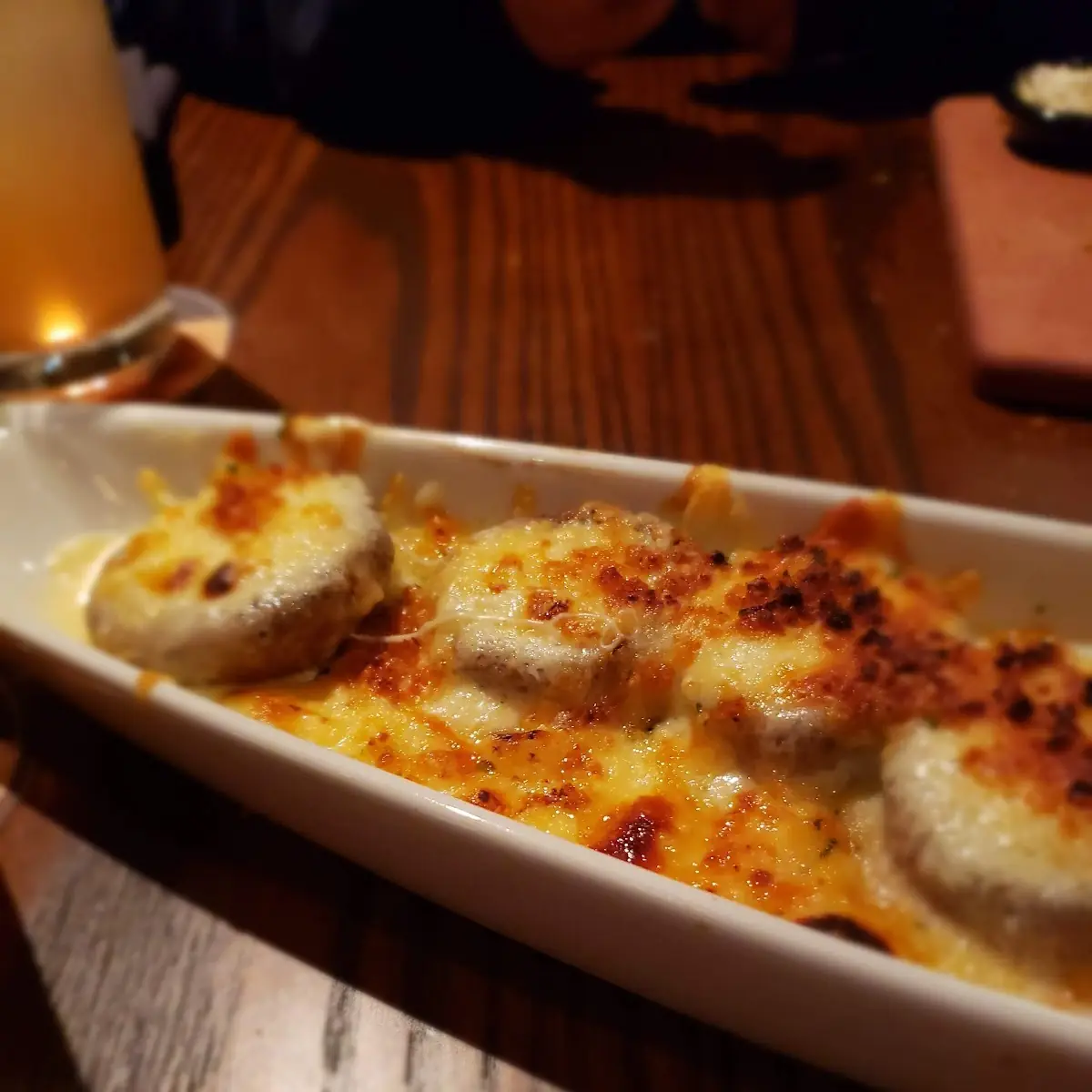 White Cheddar Stuffed Mushrooms