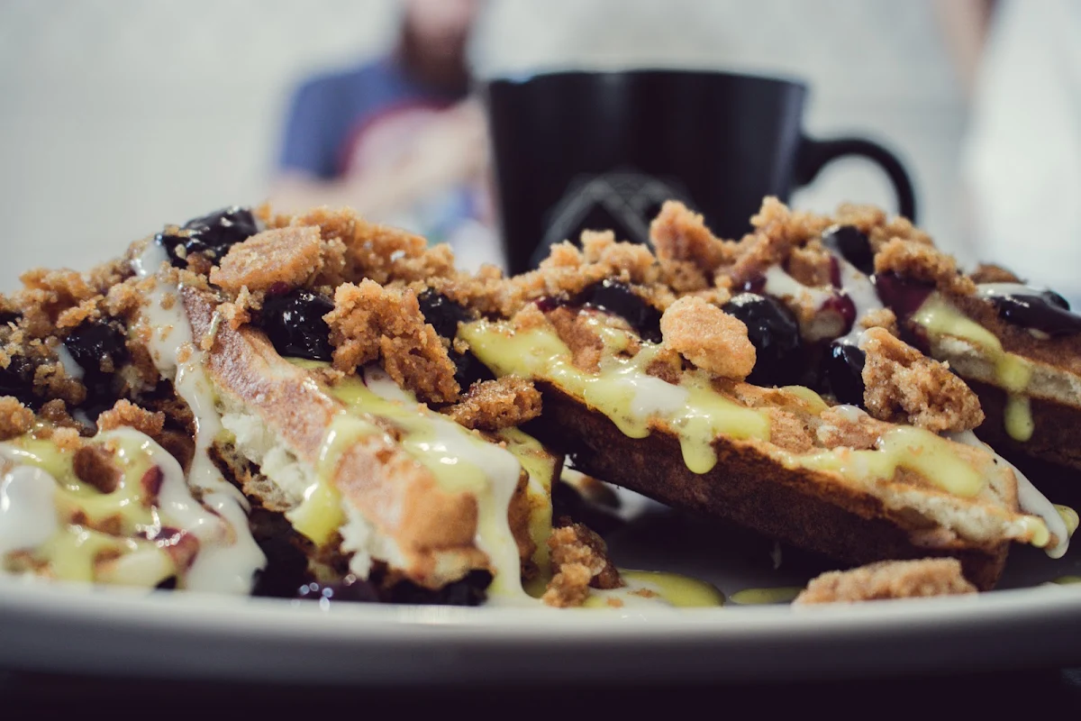 Blueberry Streusel Waffle