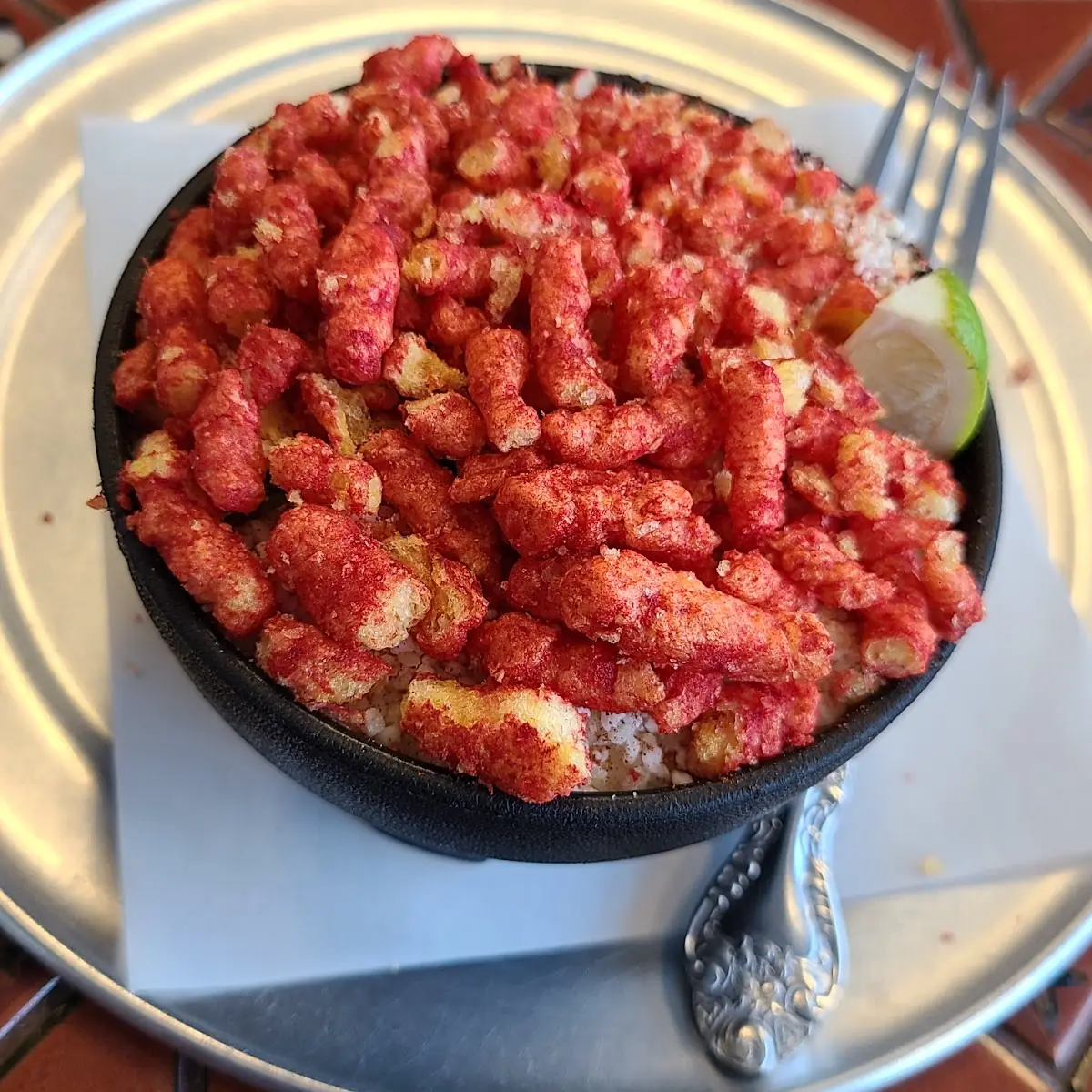 Esquite w Hot Cheetos