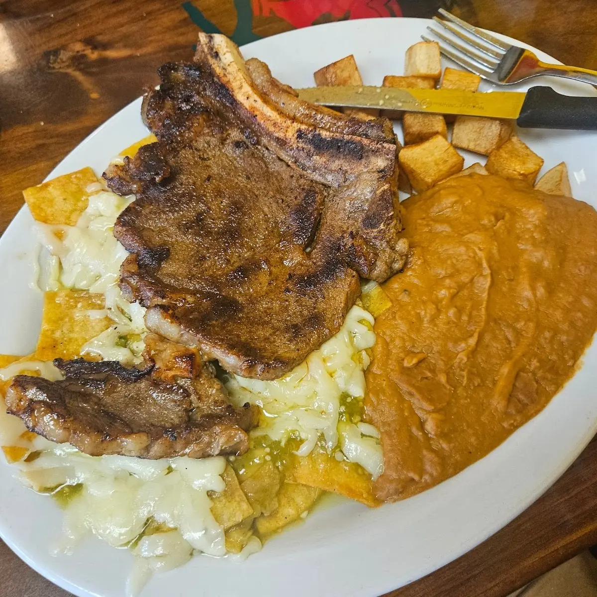 Chilaquiles Salsa Verde with Steak