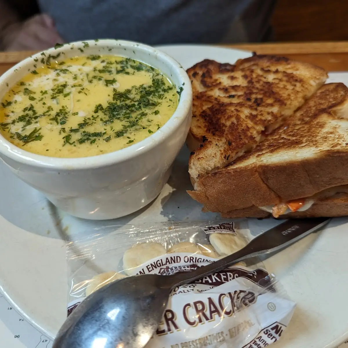 Lobster Melt and Clam Chowder