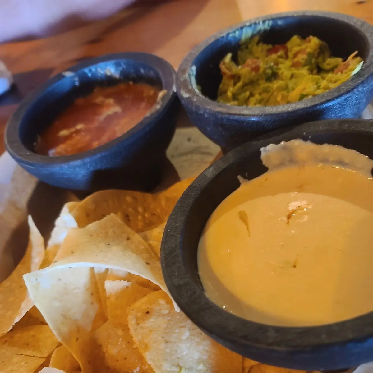 Salsa Cheese Dip and Guacamole Dip