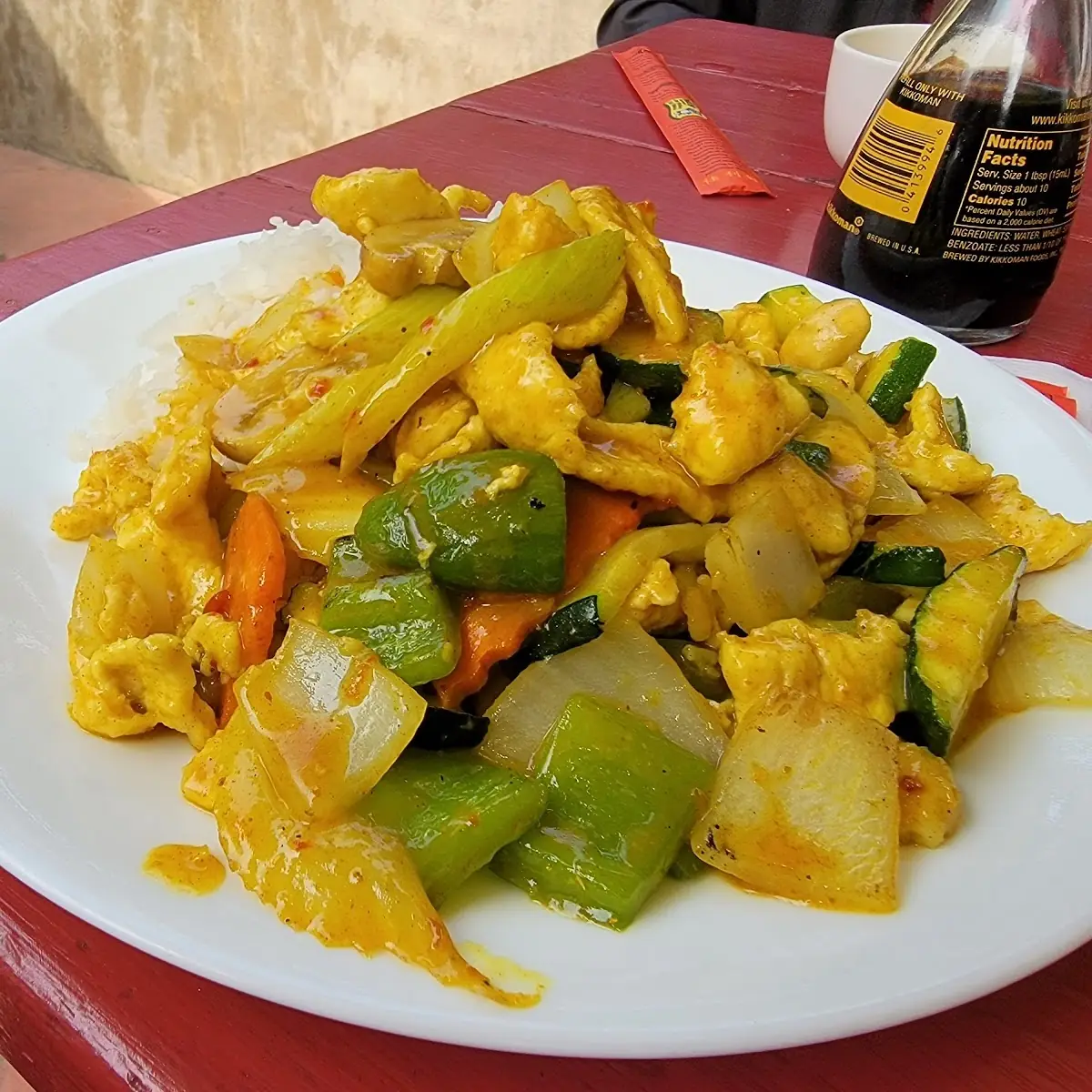 Curry Chicken over Steamed Rice Lunch Special