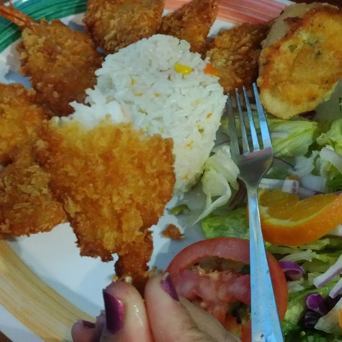 Lunch Camarones Empanizados