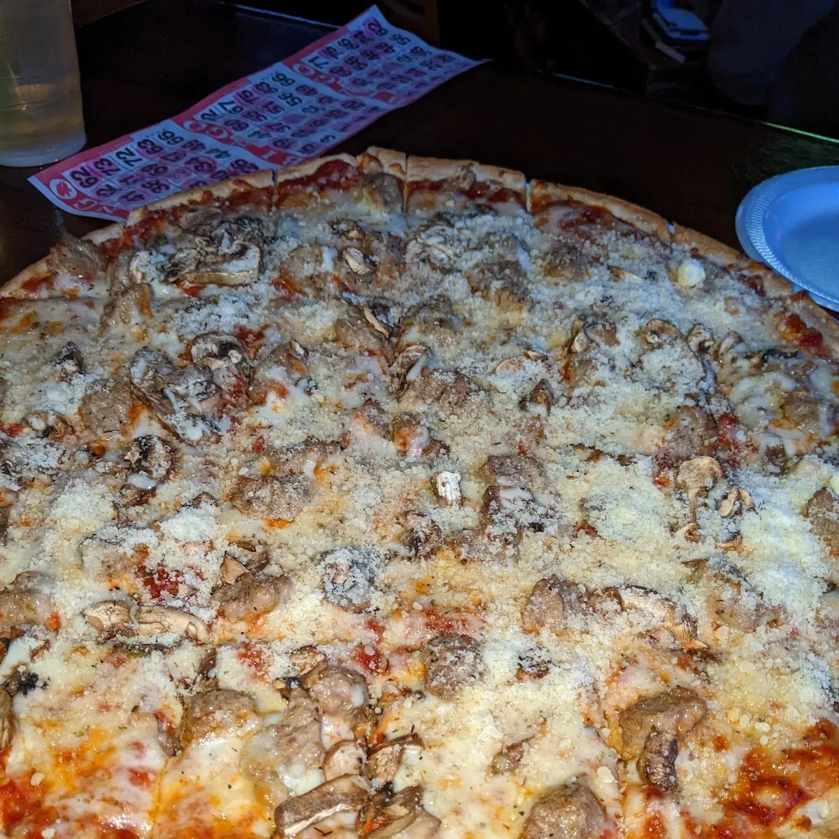 Sausage and Mushroom Pizza