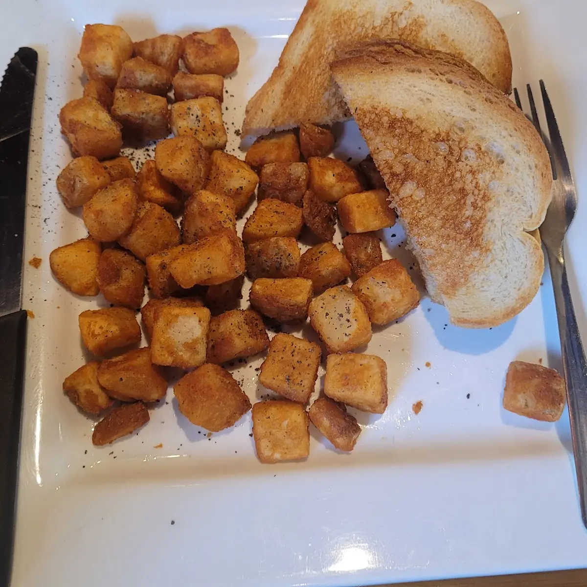 Hash Browns and Toast