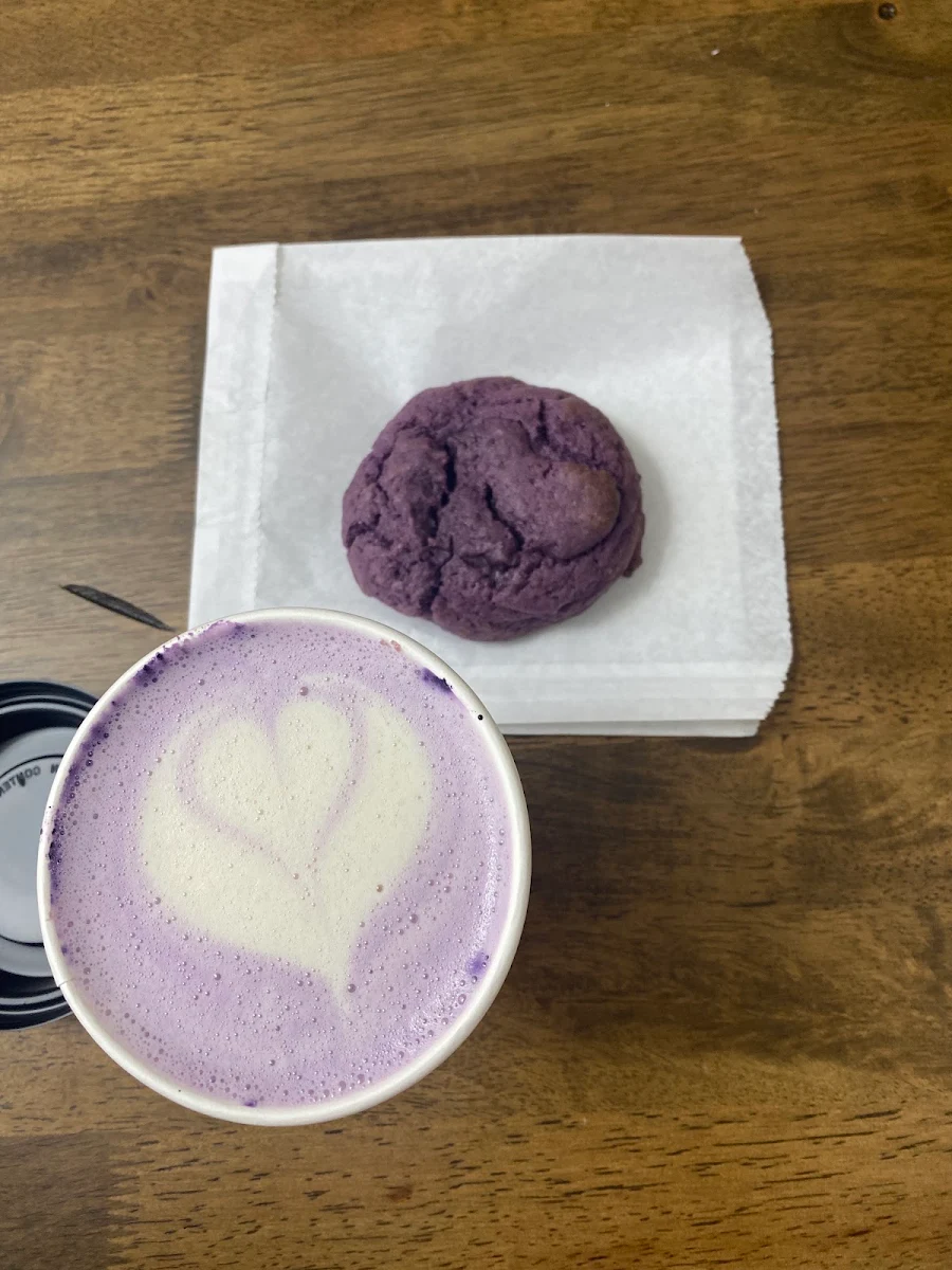 Purple Yam Latte with Oat Milk