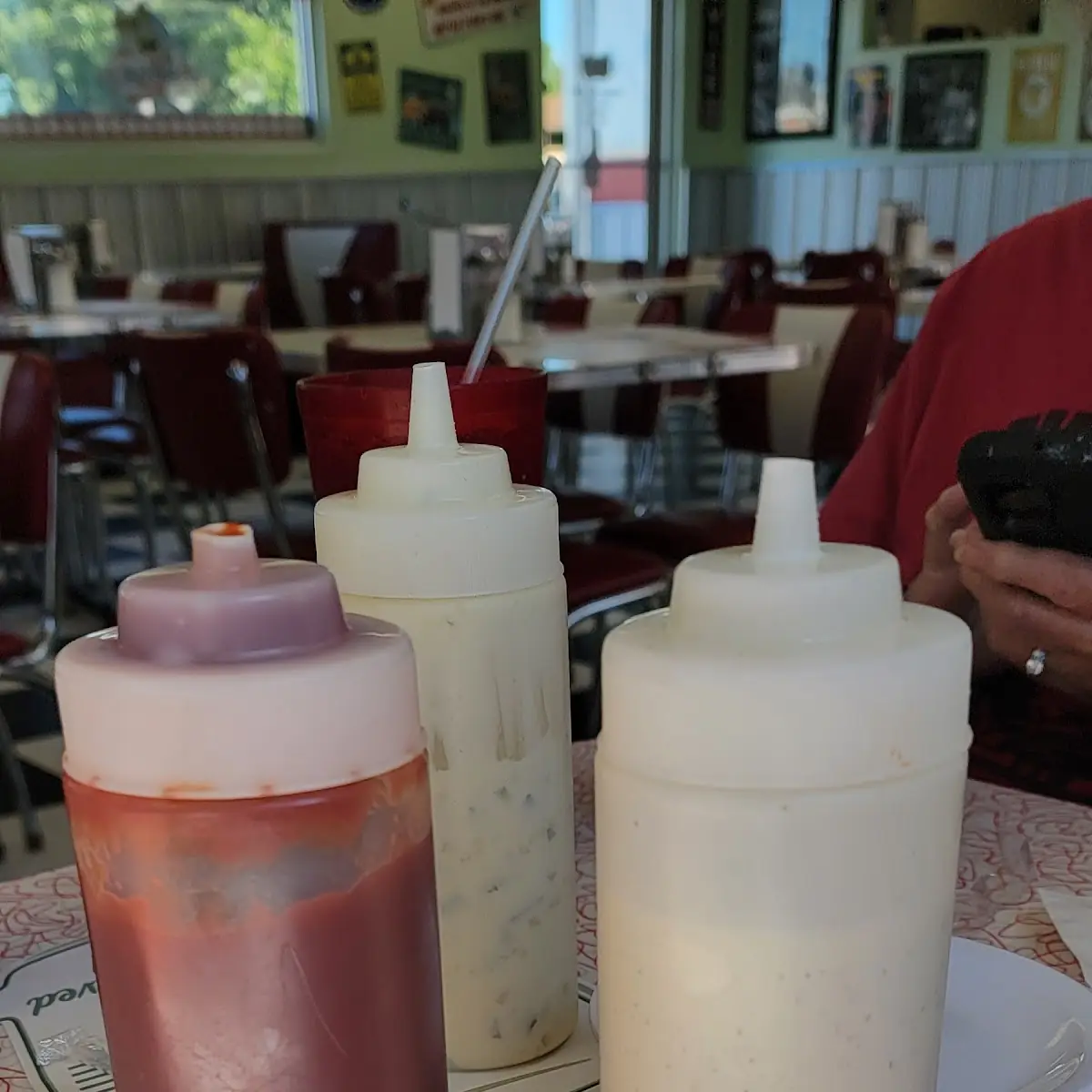 Catsup and Ranch Dressing