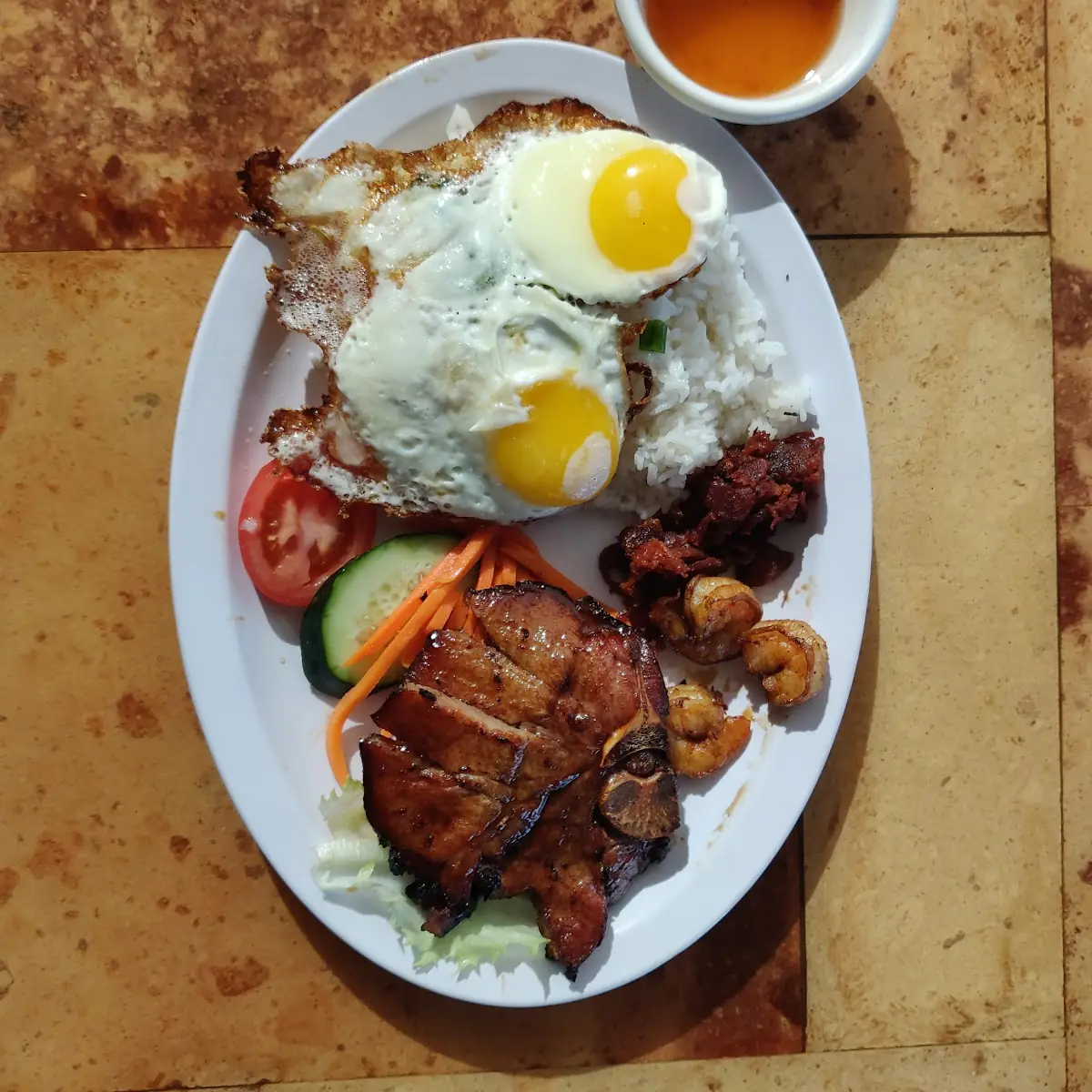 Pork Chop and Eggs