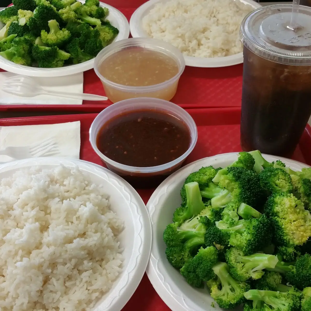 Steamed Broccoli w Steamed Rice