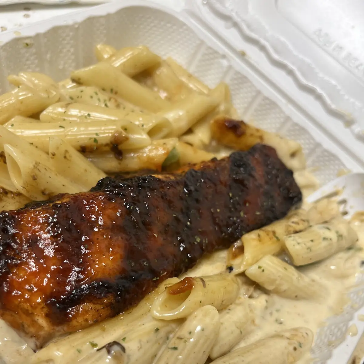 Large Salmon Rasta Pasta