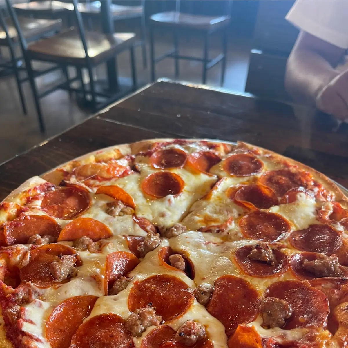 Pepperoni and Sausage Pizza