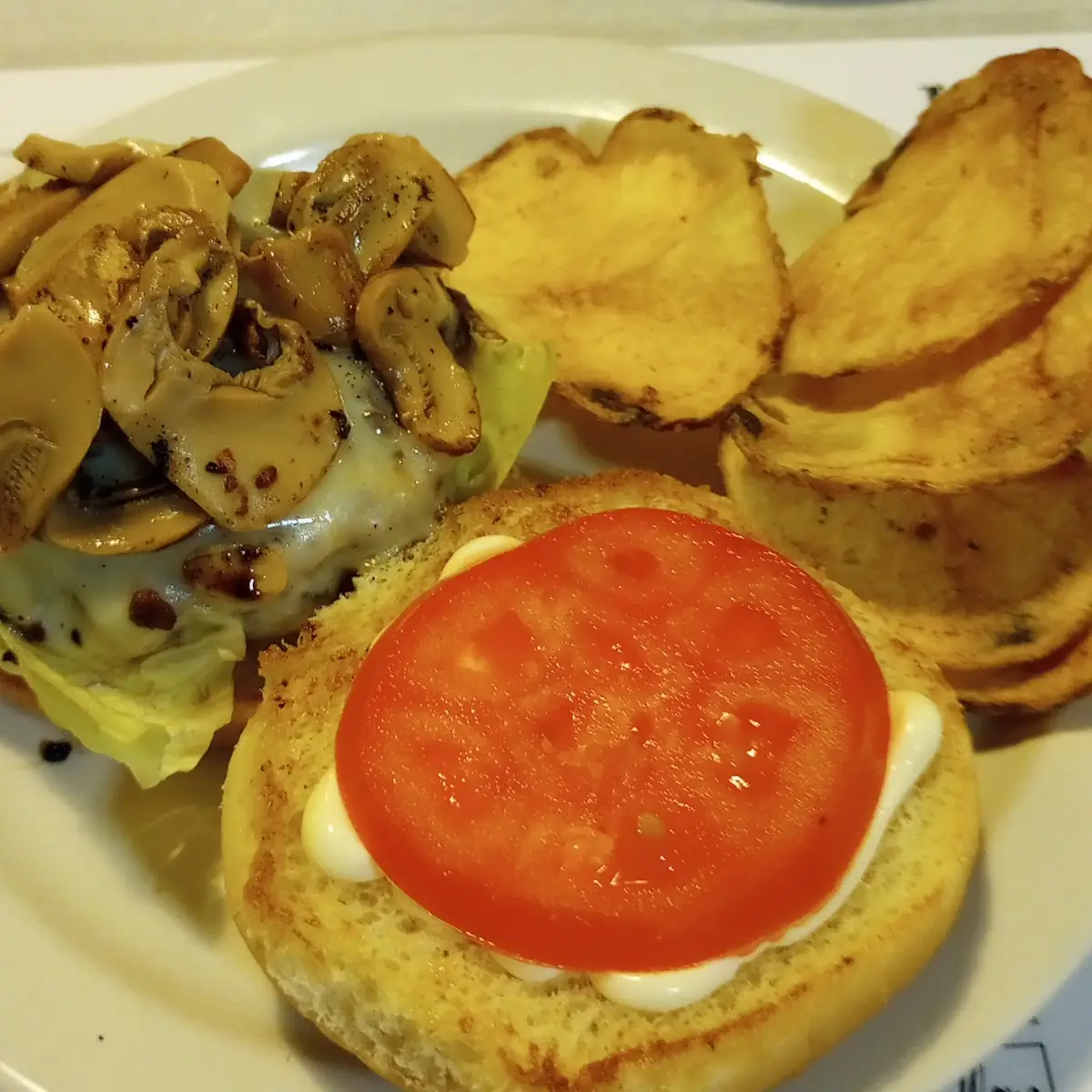 Mushroom Swiss Burger